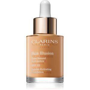 Clarins Skin Illusion Natural Hydrating Foundation világosító hidratáló make-up SPF 15 árnyalat 112 Amber 30 ml