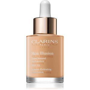 Clarins Skin Illusion Natural Hydrating Foundation világosító hidratáló make-up SPF 15 árnyalat 112.3 Sandalwood 30 ml