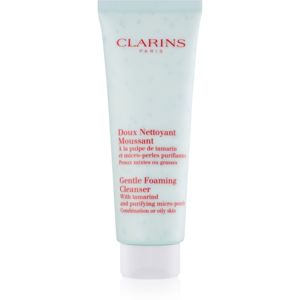 Clarins Gentle Foaming Cleanser with Tamarind and Purifying Micro-Pearls tisztító hab kombinált és zsíros bőrre 125 ml