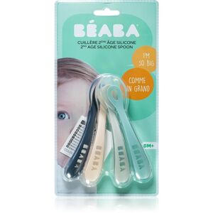 Beaba Silicone Spoon Set of 4 2nd age silicone spoon kiskanál gyermekeknek Drizzle 4 db