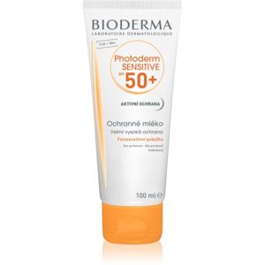 Bioderma Photoderm Sensitive védő tej a testre és az arcbőrre SPF 50+ 100 ml