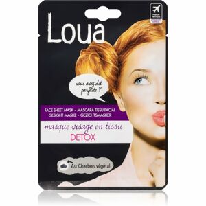 Loua Detox Face Mask aktív szén tartalmú tisztító gézmaszk 23 ml