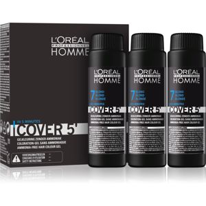 L’Oréal Professionnel Homme Cover 5' színező hajfesték 3 db árnyalat 7 Blond 3x50 ml
