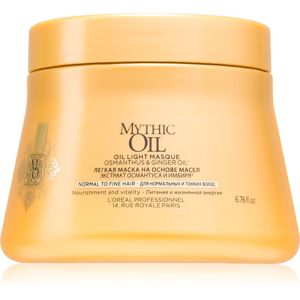 L’Oréal Professionnel Mythic Oil gyengéd olajos maszk normál és gyengéd hajra parabénmentes és szilikonmentes 200 ml