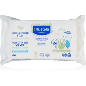 Mustela BIO Organic Cotton Wipes nedves törlőkendők gyermekeknek 60 db