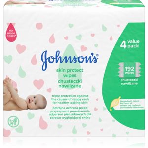 Johnson's Baby Skin Protect finom nedves törlőkendők gyermekeknek