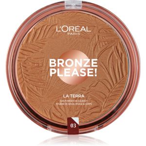 L’Oréal Paris Wake Up & Glow La Terra Bronze Please! bronzosító és kontúrozó púder