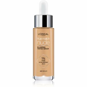 L’Oréal Paris True Match Nude Plumping Tinted Serum szérum egységesíti a bőrszín tónusait árnyalat 4-5 Medium 30 ml