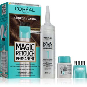 L’Oréal Paris Magic Retouch Permanent tonizáló festék a lenőtt hajra applikátorral árnyalat 5 BROWN