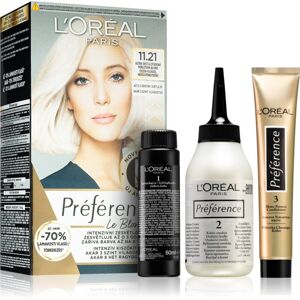 L’Oréal Paris Préférence Le Blonding hajfesték a haj élénkítésére árnyalat 11.21 Ultra-Light Cool Pearl Blonde 1 db