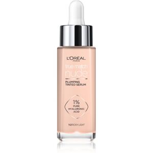 L’Oréal Paris True Match Nude Plumping Tinted Serum szérum egységesíti a bőrszín tónusait árnyalat 1-2 Rosy Light 30 ml