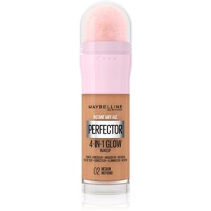 Maybelline Instant Age Rewind Perfector 4-in-1 Glow élénkítő make-up a természetes hatásért árnyalat 02 Medium 20 ml