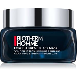 Biotherm Homme Force Supreme bőrmegújító éjszakai maszk fekete uraknak 50 ml