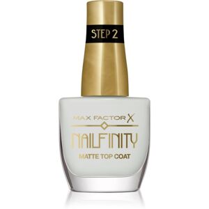 Max Factor Nailfinity Matte Top Coat zselés fedő körömlakk matt hatással árnyalat 101 Velvet Curtain 12 ml
