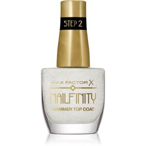 Max Factor Nailfinity Shimmer Top Coat zselés fedő körömlakk a csillogó fényért árnyalat 102 Starry Veil 12 ml