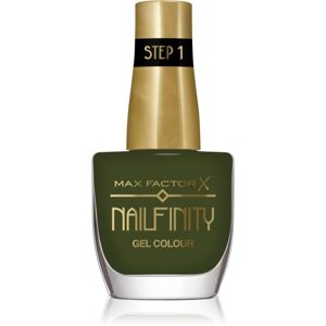 Max Factor Nailfinity Gel Colour géles körömlakk UV/LED lámpa használata nélkül árnyalat 595 Green Room 12 ml
