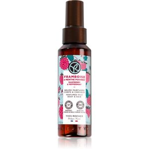 Yves Rocher Bain de Nature illatosított test- és hajpermet hölgyeknek Raspberry & Peppermint 100 ml