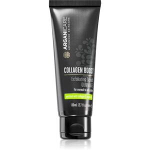 Arganicare Collagen Boost Exfoliating Scrub arcpeeling normál és zsíros bőrre 80 ml