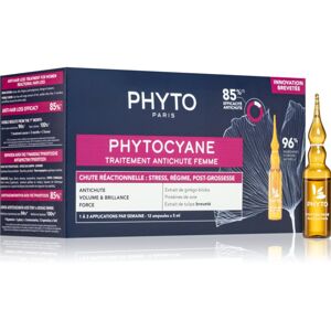 Phyto Phytocyane Women Treatment hajnövekedés és hajhullás elleni ápolás 12x5 ml