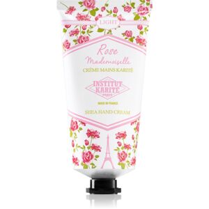 Institut Karité Paris Rose Mademoiselle Shea Hand Cream könnyű krém kézre Shea vajjal tube + box 75 ml