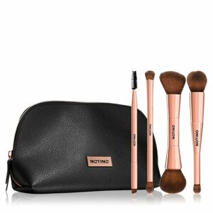 Notino Luxe Collection Double sided brush set with cosmetic bag Ecsetkészlet táskával