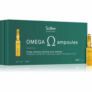 Saffee Acne Skin Omega Ampoules - 5-days Intensive soothing Acne Treatment ampulla – 14 napos kezdőcsomag ápolás a pattanások tüneteinek enyhítésére 1