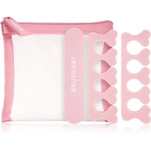 BrushArt Berry Foam toe separator & Nail file set pedikűr készlet Pink