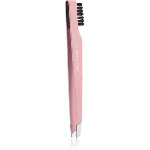 BrushArt Berry Eyebrow tweezer with brush szemöldökcsipesz ecsettel Pink