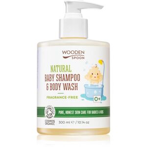 WoodenSpoon Natural sampon és tusfürdő gél gyermekeknek parfümmentes 300 ml