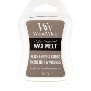 Woodwick Black Amber & Citrus illatos viasz aromalámpába 22,7 g