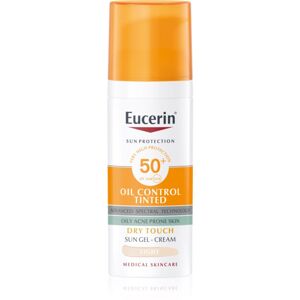 Eucerin Sun Oil Control Tinted krémes gél napozáshoz SPF 50+ árnyalat Light 50 ml