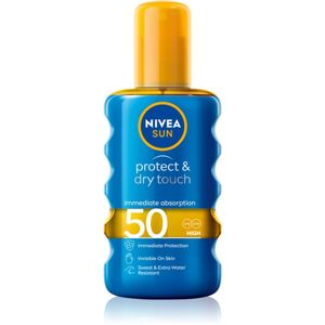 Nivea Sun Protect & Dry Touch láthatatlan napozó spray SPF 50 200 ml