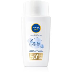 Nivea Sun Triple Protect könnyű hidratáló krém napozáshoz SPF 50+ 40 ml