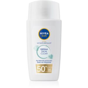 Nivea SUN Derma Skin Clear napozó arckrém a bőrhibákra SPF 50+ 40 ml