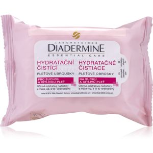 Diadermine Essentials tisztító papírtörlők az arcra az érzékeny száraz bőrre