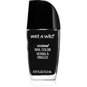 Wet n Wild Wild Shine jól fedő körömlakk árnyalat Black Creme 12.3 ml