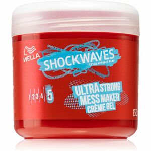 Wella Shockwaves Ultra Strong Mess Maker krémes gél hajra 150 ml