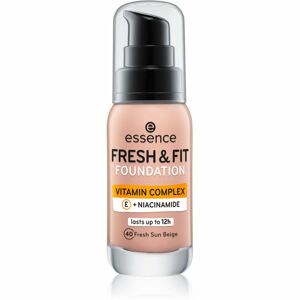 Essence Fresh & Fit folyékony make-up árnyalat 40 Fresh Sun Beige 30 ml