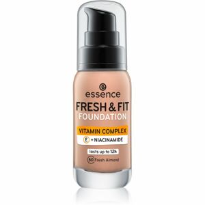 Essence Fresh & Fit folyékony make-up árnyalat 50 Fresh Almond 30 ml