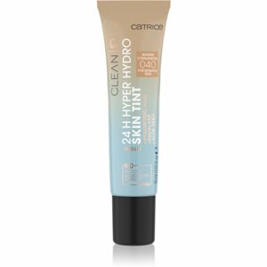 Catrice Clean ID 24 H Hyper Hydro hidratáló make-up az érzékeny arcbőrre árnyalat 040 Warm Cinnamon 30 ml