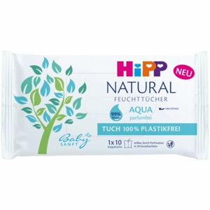Hipp Babysanft Aqua Natural nedves tisztító törlőkendők gyermekeknek születéstől kezdődően 10 db