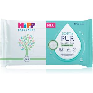 Hipp Soft & Pur nedves tisztító törlőkendők gyermekeknek születéstől kezdődően 10 db