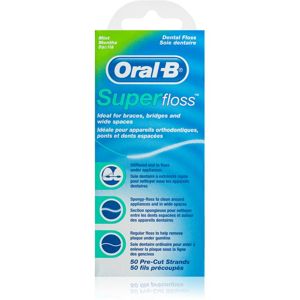 Oral B Super Floss fogselyem fogszabályzó és implantátumok tisztításához 50 db