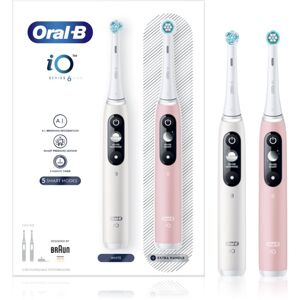 Oral B iO6 DUO inteligens tisztító kefe a fogakra White & Pink Sand 2 db