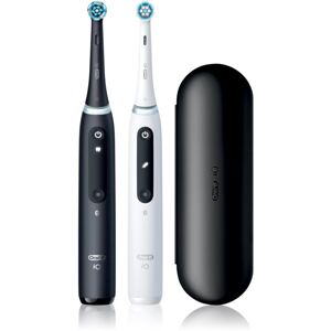 Oral B iO5 DUO elektromos fogkefe + 2 tartalékfej utazó tokkal Black & White