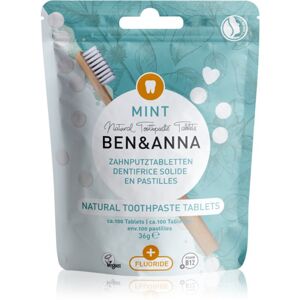 BEN&ANNA Natural Toothpaste Tablets fogkrém tablettákban Fluoride Mint 36 g