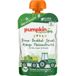 Pumpkin Organics BIO brokkoli, spenót körtével, mangó, marakuja bébiétel 100 g