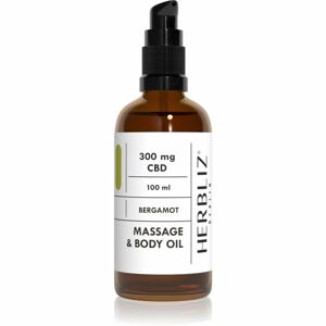 Herbliz CBD Massage Oil Bergamot masszázsolaj CBD-vel 100 ml