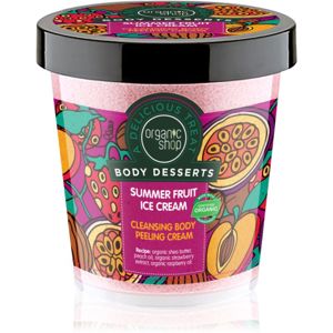 Organic Shop Body Desserts Summer Fruit Ice Cream tisztító és peelinges krém 450 ml