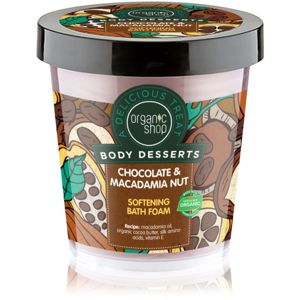 Organic Shop Body Desserts Chocolate & Macademia Nut lágyító habfürdő 450 ml